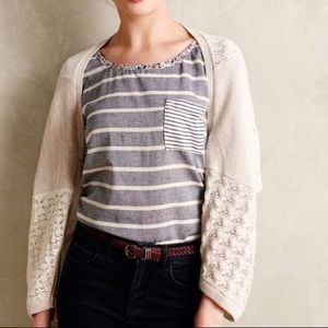 Anthropologie Crochet Shrug